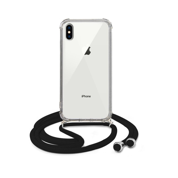 Crossbody Etui do APPLE IPHONE X / XS Ochronne Czarny Sznurek