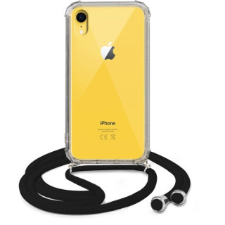 Crossbody Etui do APPLE iPhone XR Ochronne Czarny Sznurek