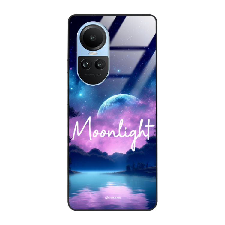 Etui Black Case Glass do OPPO RENO 10 5G Kosmiczne Modern ST_IMK100 Moonlight