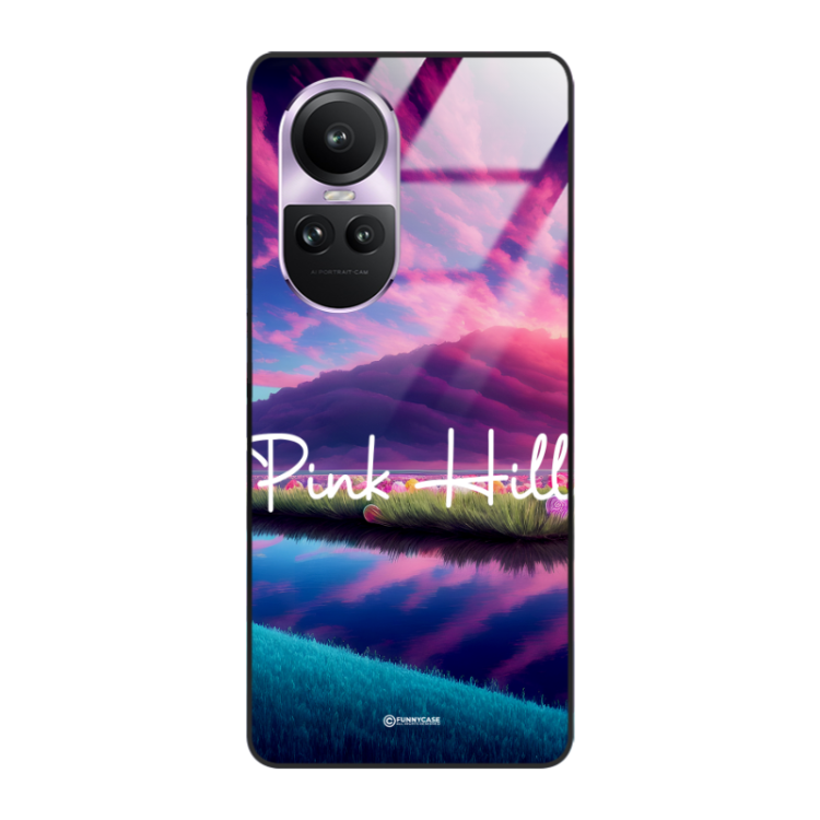 Etui Black Case Glass do OPPO RENO 10 PRO Kosmiczne Modern ST_IMK101 Pink Hill