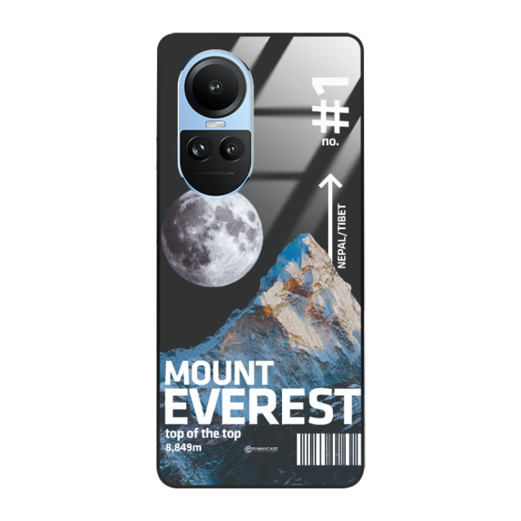 Etui Black Case Glass do OPPO RENO 10 5G Szczyty Świata ST_TCL-100 Mount Everest