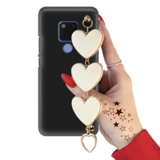 Etui Smooth Białe Duże Serca Blink 111 do Telefonu HUAWEI MATE 20 CZARNY