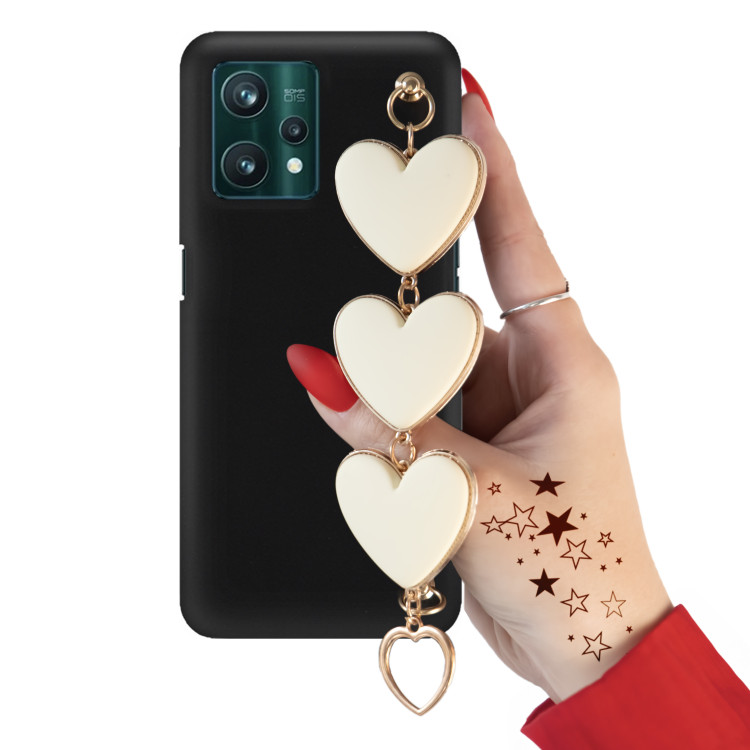 Etui Smooth Białe Duże Serca Blink 111 do Telefonu REALME 9 PRO PLUS CZARNY