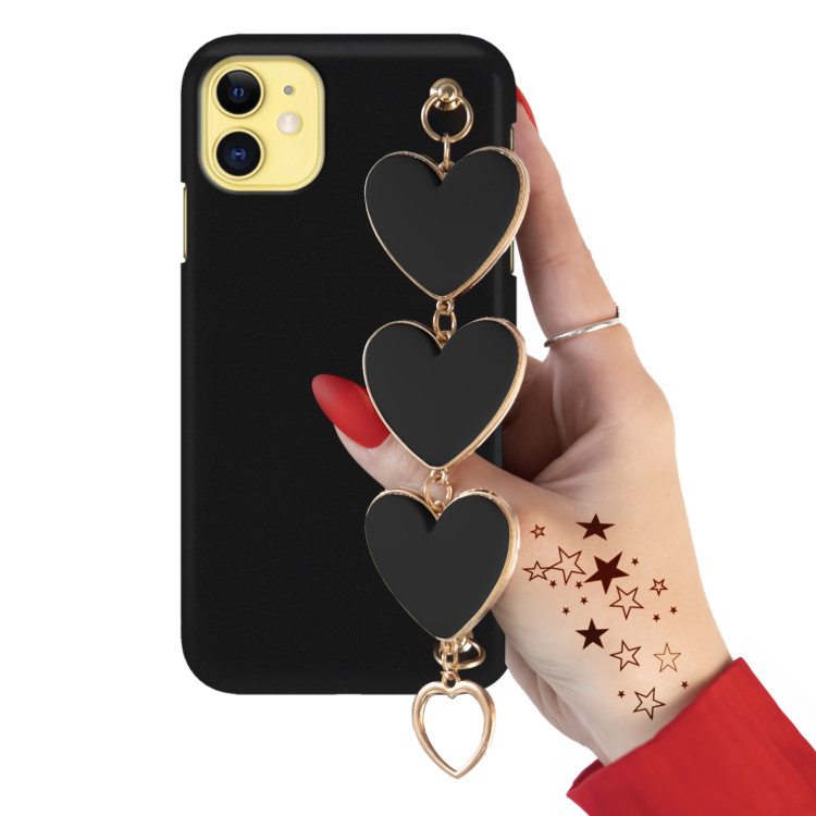 Etui Smooth Czarne Duże Serca Blink 112 do Telefonu APPLE IPHONE 11 CZARNY