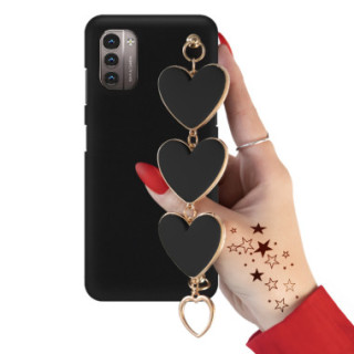 Etui Smooth Czarne Duże Serca Blink 112 do Telefonu NOKIA G11 4G / G21 4G CZARNY