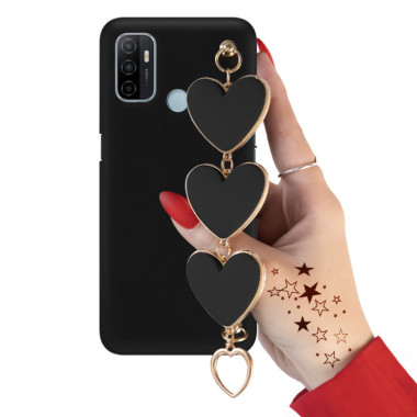 Etui Smooth Czarne Duże Serca Blink 112 do Telefonu OPPO A53 2020 CZARNY