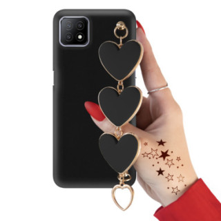 Etui Smooth Czarne Duże Serca Blink 112 do Telefonu OPPO A53 5G CZARNY