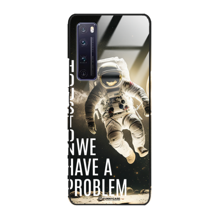 Etui Black Case Glass do HUAWEI NOVA 7 PRO Kosmiczne Astronauci Space ST_MOS102