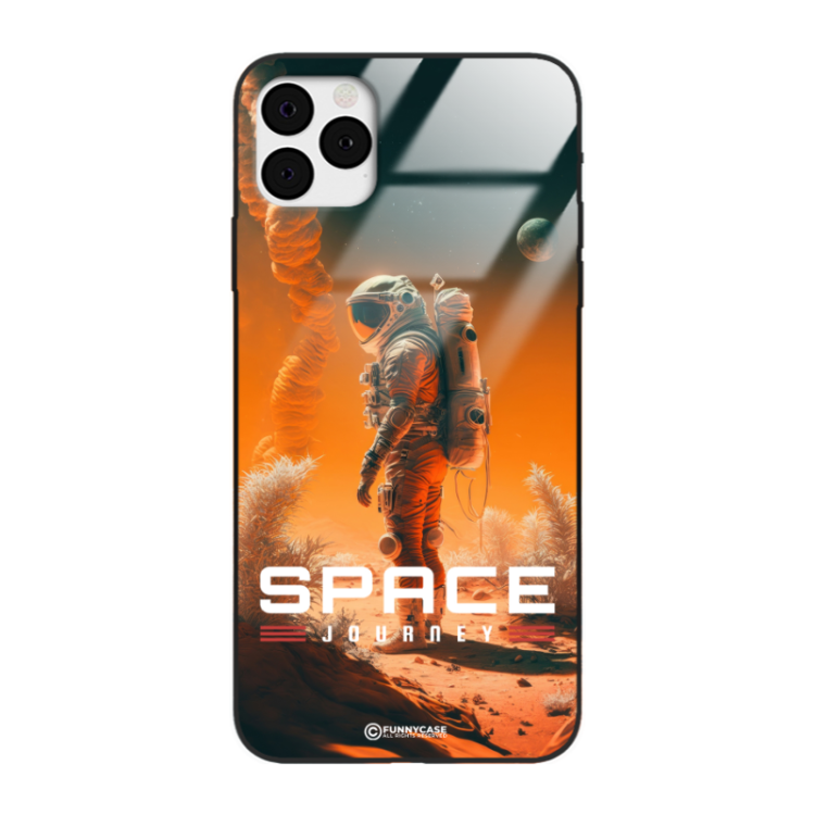 Etui Black Case Glass do APPLE IPHONE 11 PRO Kosmiczne Astronauci Space ST_MOS101