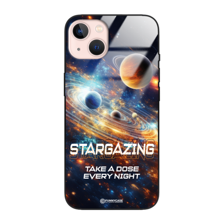 Etui Black Case Glass do APPLE IPHONE 13 Kosmiczne Astronauci Space ST_MOS107