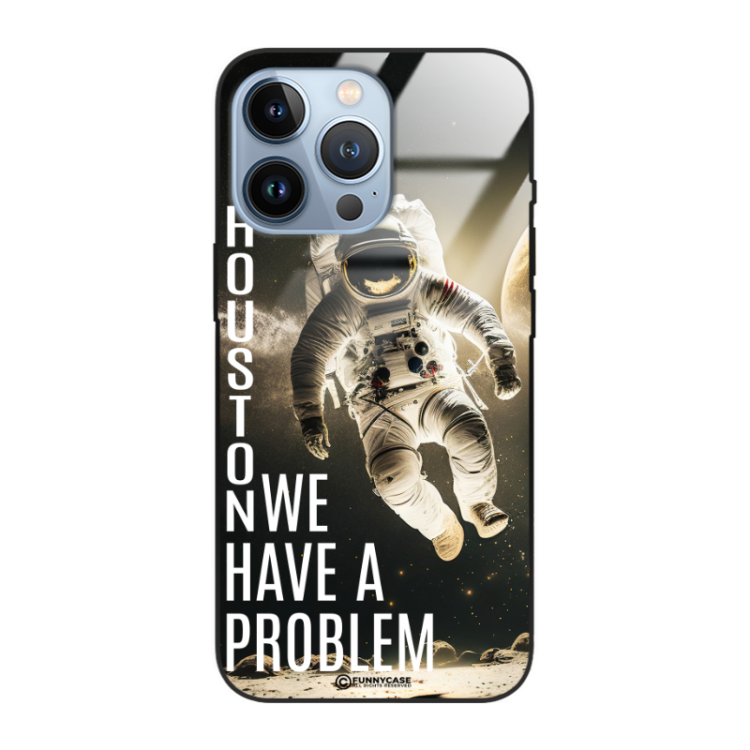 Etui Black Case Glass do APPLE IPHONE 13 PRO Kosmiczne Astronauci Space ST_MOS102