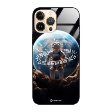 Etui Black Case Glass do APPLE IPHONE 13 PRO MAX Kosmiczne Astronauci Space ST_MOS103