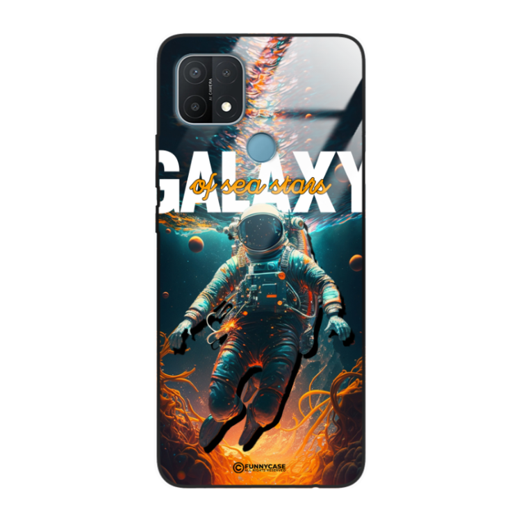 Etui Black Case Glass do OPPO A15/A15s/A35 Kosmiczne Astronauci Space ST_MOS100