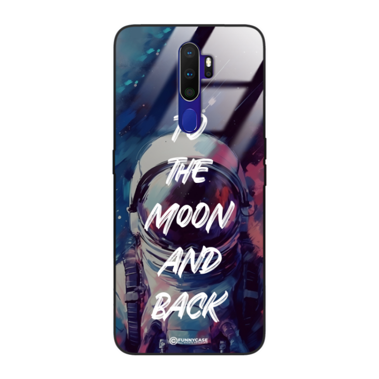 Etui Black Case Glass do OPPO A5 2020/A9 2020 Kosmiczne Astronauci Space ST_MOS104