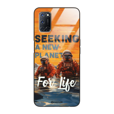 Etui Black Case Glass do OPPO A52/A72/A92 Kosmiczne Astronauci Space ST_MOS105