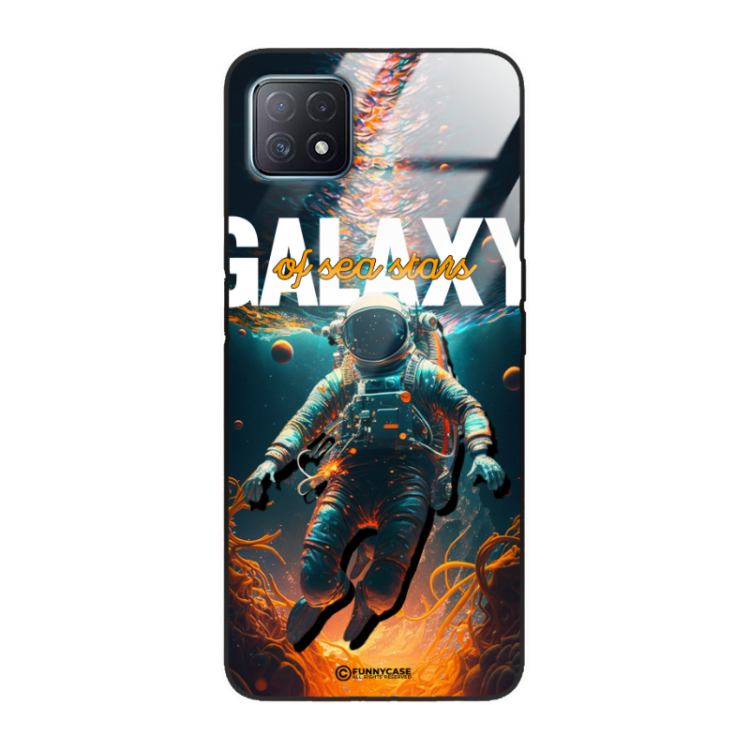 Etui Black Case Glass do OPPO A72 5G Kosmiczne Astronauci Space ST_MOS100