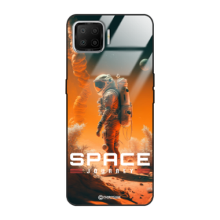 Etui Black Case Glass do OPPO A73/F17/RENO 4 LITE Kosmiczne Astronauci Space ST_MOS101