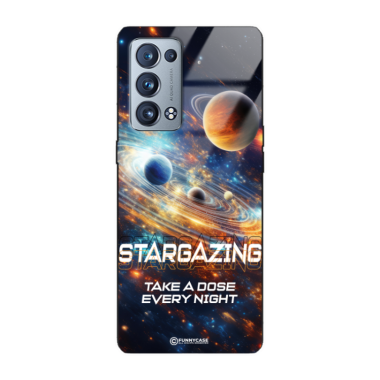Etui Black Case Glass do OPPO RENO 6 PRO PLUS Kosmiczne Astronauci Space ST_MOS107