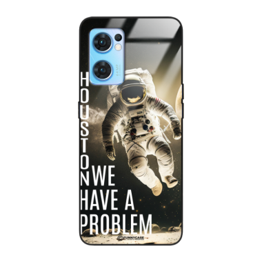 Etui Black Case Glass do OPPO RENO 7SE 5G Kosmiczne Astronauci Space ST_MOS102