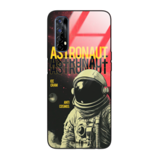 Etui Black Case Glass do REALME 7 Kosmiczne Astronauci Space ST_MOS106