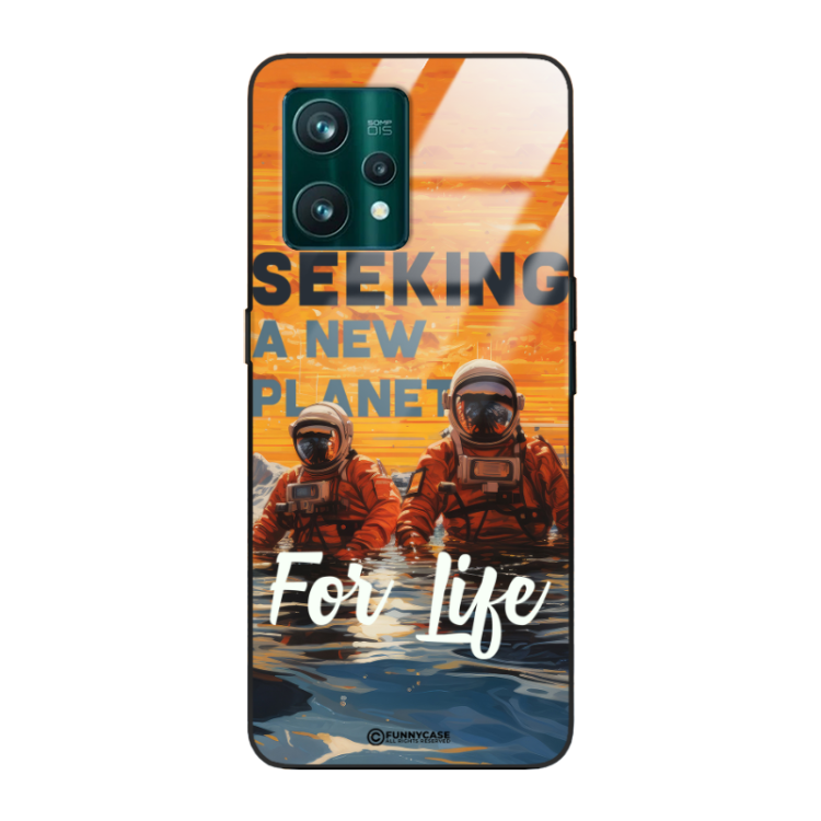 Etui Black Case Glass do REALME 9 PRO PLUS 9 4G Kosmiczne Astronauci Space ST_MOS105