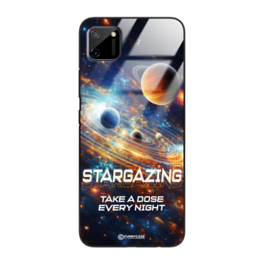 Etui Black Case Glass do REALME C11/C11 2020 Kosmiczne Astronauci Space ST_MOS107