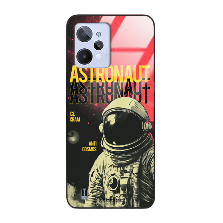 Etui Black Case Glass do REALME C31 Kosmiczne Astronauci Space ST_MOS106