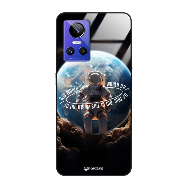 Etui Black Case Glass do REALME GT NEO 3 Kosmiczne Astronauci Space ST_MOS103