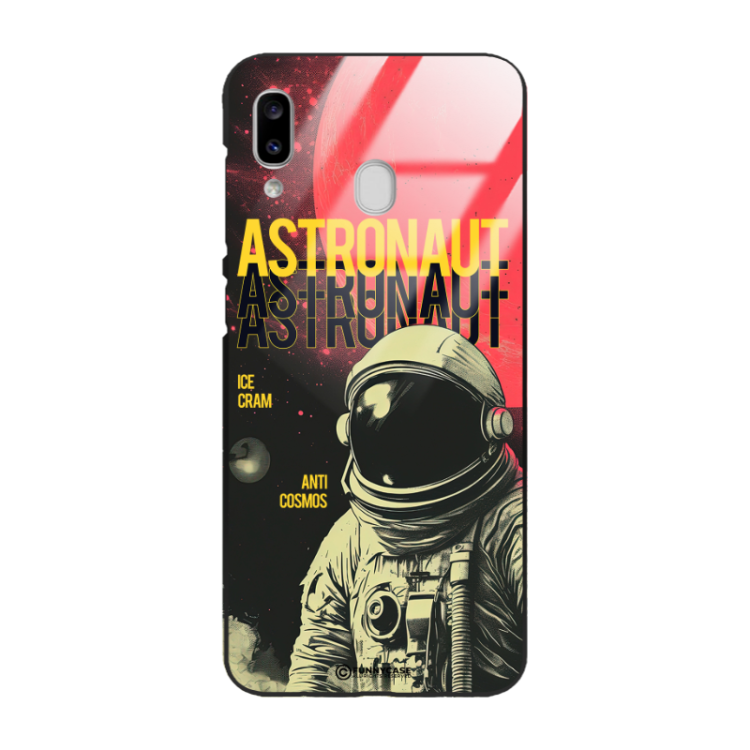 Etui Black Case Glass do SAMSUNG A20e Kosmiczne Astronauci Space ST_MOS106