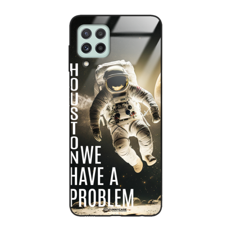 Etui Black Case Glass do SAMSUNG A22 4G/M22 4G Kosmiczne Astronauci Space ST_MOS102