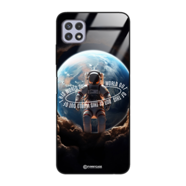 Etui Black Case Glass do SAMSUNG A22 5G Kosmiczne Astronauci Space ST_MOS103