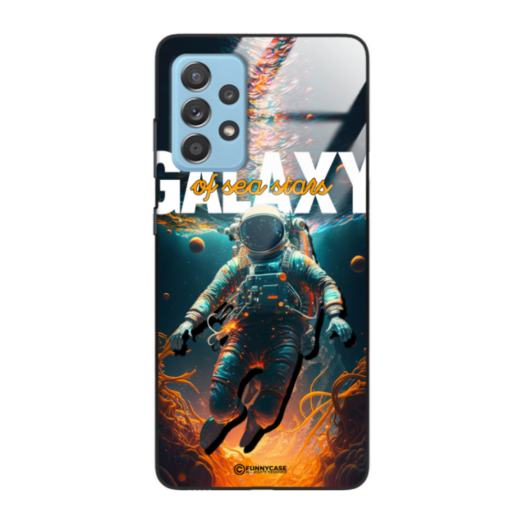 Etui Black Case Glass do SAMSUNG A33 5G Kosmiczne Astronauci Space ST_MOS100