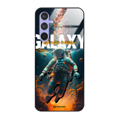 Etui Black Case Glass do SAMSUNG A54 5G Kosmiczne Astronauci Space ST_MOS100