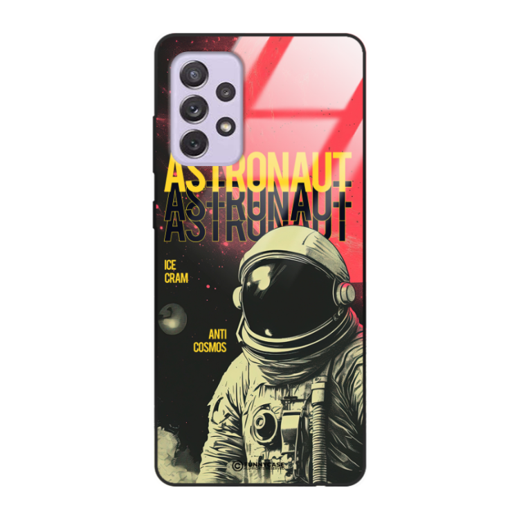 Etui Black Case Glass do SAMSUNG A72 A72 5G Kosmiczne Astronauci Space ST_MOS106