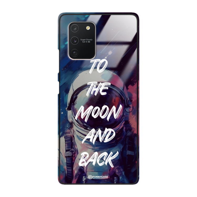 Etui Black Case Glass do SAMSUNG A91/S10 LITE Kosmiczne Astronauci Space ST_MOS104