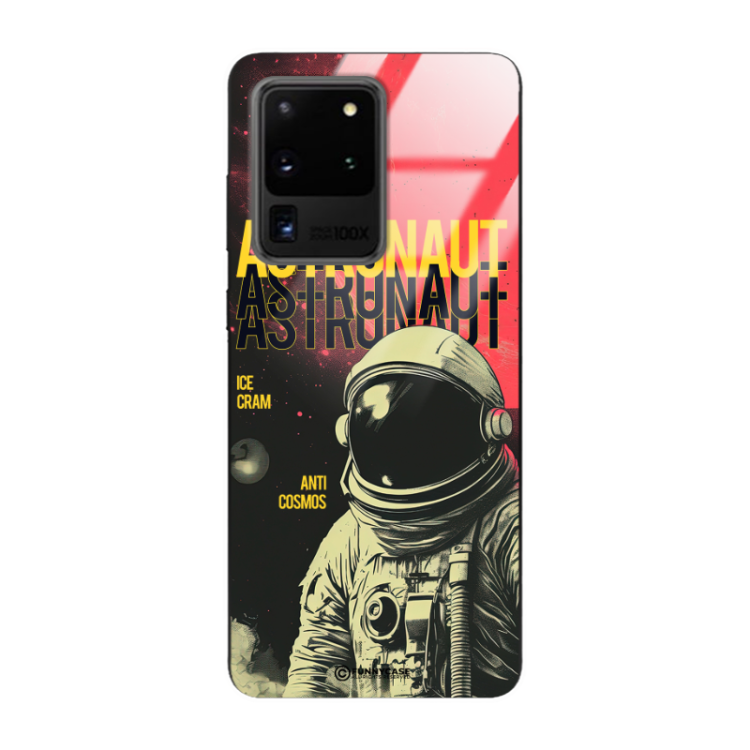 Etui Black Case Glass do SAMSUNG S20 ULTRA Kosmiczne Astronauci Space ST_MOS106