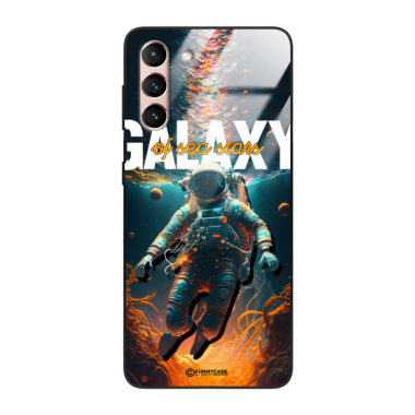 Etui Black Case Glass do SAMSUNG S21/S21 5G/S30 Kosmiczne Astronauci Space ST_MOS100