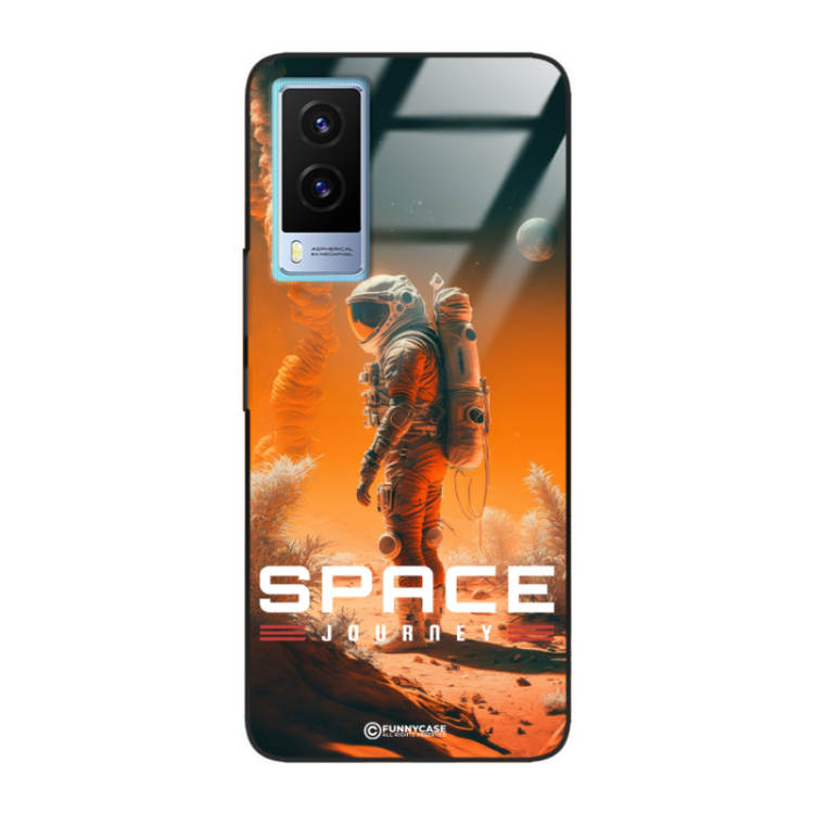 Etui Black Case Glass do VIVO V21E 5G Kosmiczne Astronauci Space ST_MOS101