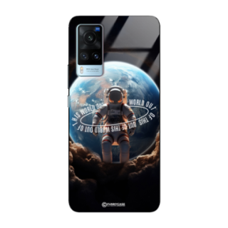 Etui Black Case Glass do VIVO X60 Kosmiczne Astronauci...