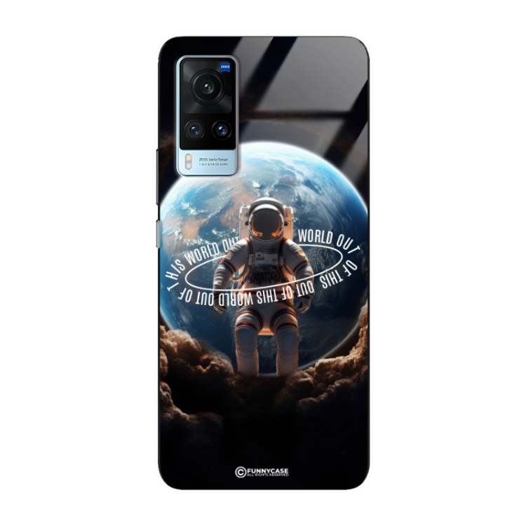 Etui Black Case Glass do VIVO X60 Kosmiczne Astronauci Space ST_MOS103