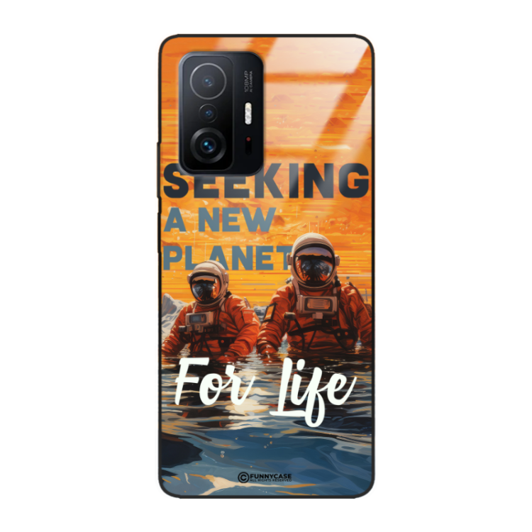 Etui Black Case Glass do XIAOMI 11T/11T 5G Kosmiczne Astronauci Space ST_MOS105