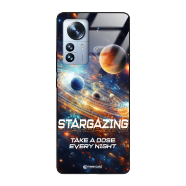 Etui Black Case Glass do XIAOMI 12 PRO/12 PRO 5G Kosmiczne Astronauci Space ST_MOS107