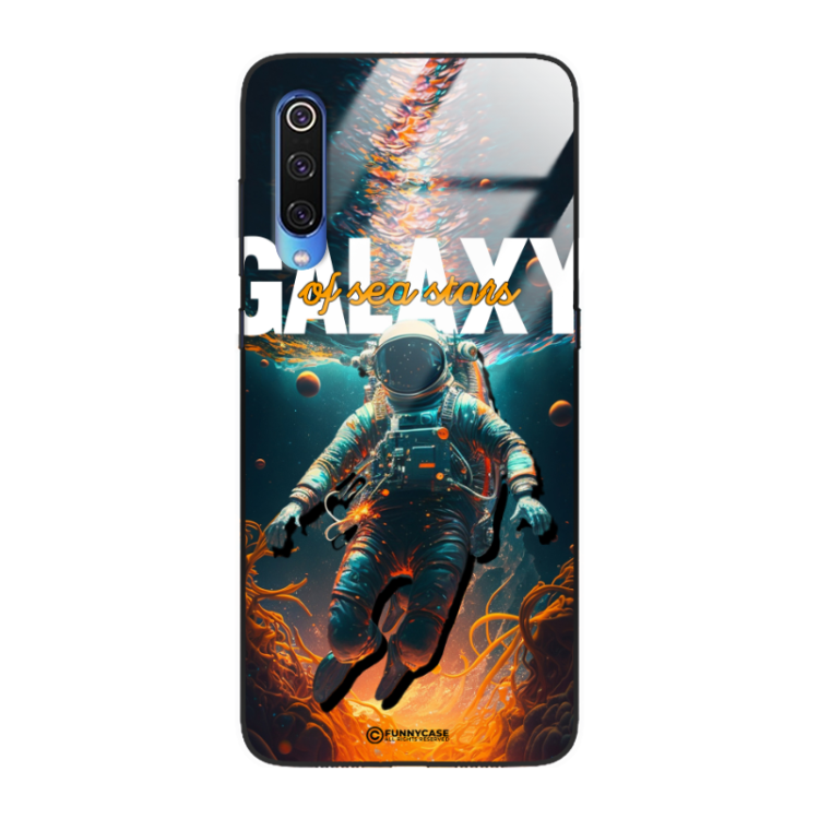 Etui Black Case Glass do XIAOMI Mi 9 Kosmiczne Astronauci Space ST_MOS100