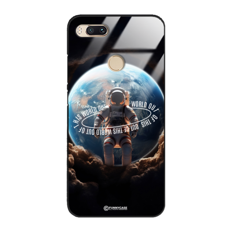 Etui Black Case Glass do XIAOMI Mi A1 5X Kosmiczne Astronauci Space ST_MOS103