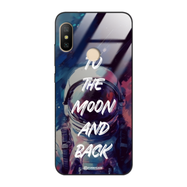 Etui Black Case Glass do XIAOMI Mi A2 LITE Kosmiczne Astronauci Space ST_MOS104