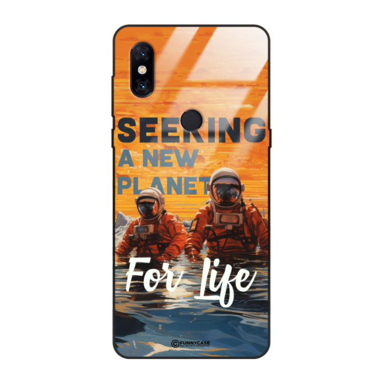 Etui Black Case Glass do XIAOMI Mi MIX 3 Kosmiczne Astronauci Space ST_MOS105