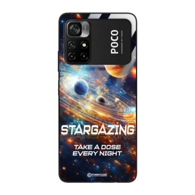 Etui Black Case Glass do XIAOMI POCO M4 PRO 5G Kosmiczne Astronauci Space ST_MOS107