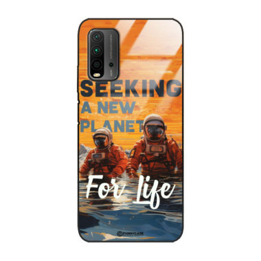 Etui Black Case Glass do XIAOMI REDMI 9T  Kosmiczne Astronauci Space ST_MOS105