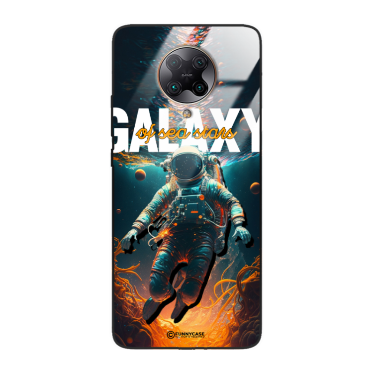 Etui Black Case Glass do XIAOMI REDMI K30 PRO Kosmiczne Astronauci Space ST_MOS100