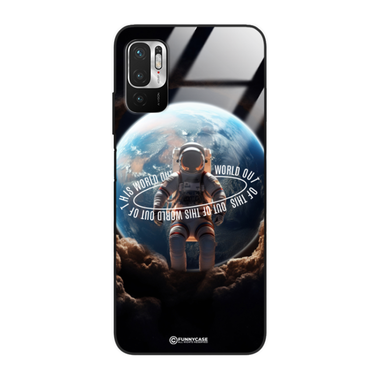 Etui Black Case Glass do XIAOMI REDMI NOTE 10 5G Kosmiczne Astronauci Space ST_MOS103